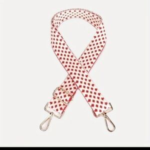 COPY - Red, off white  purse strap. New.